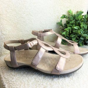 VIONIC Jodie sandals shoes champagne metallic comfort strappy walking